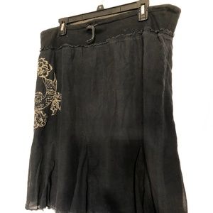 Da-Nang Black Koi Skirt